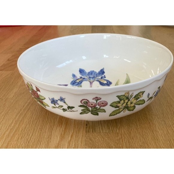 VTG Noritake Casual Gourmet Garden Large Serving+Mixing Bowl Iris Floral 7940/5 - Picture 12 of 12
